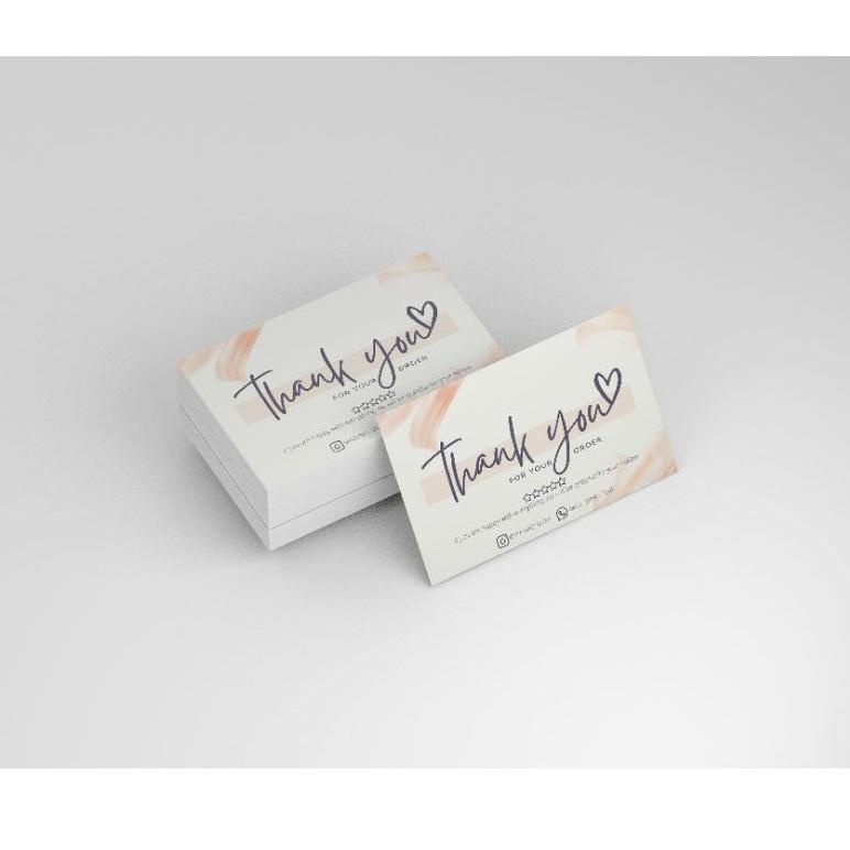 

↸ (100pcs) Kartu Terima Kasih | Thank You Card Online Shop | Custom ㅋ