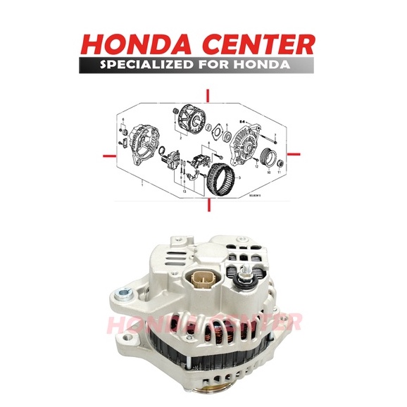 dinamo pengisian cas ampere alternator jazz gd3 city gd8 2003 2004 2005 2006 2007 2008 31100-REA-Z01