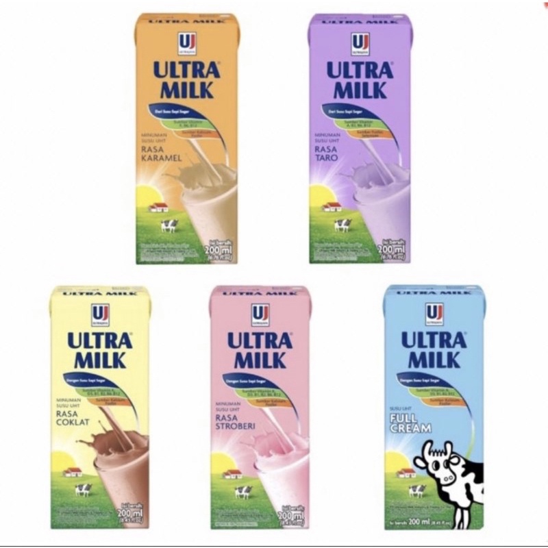 

ultramilk susu UHT 200 ml (satuan per 1 pcs)