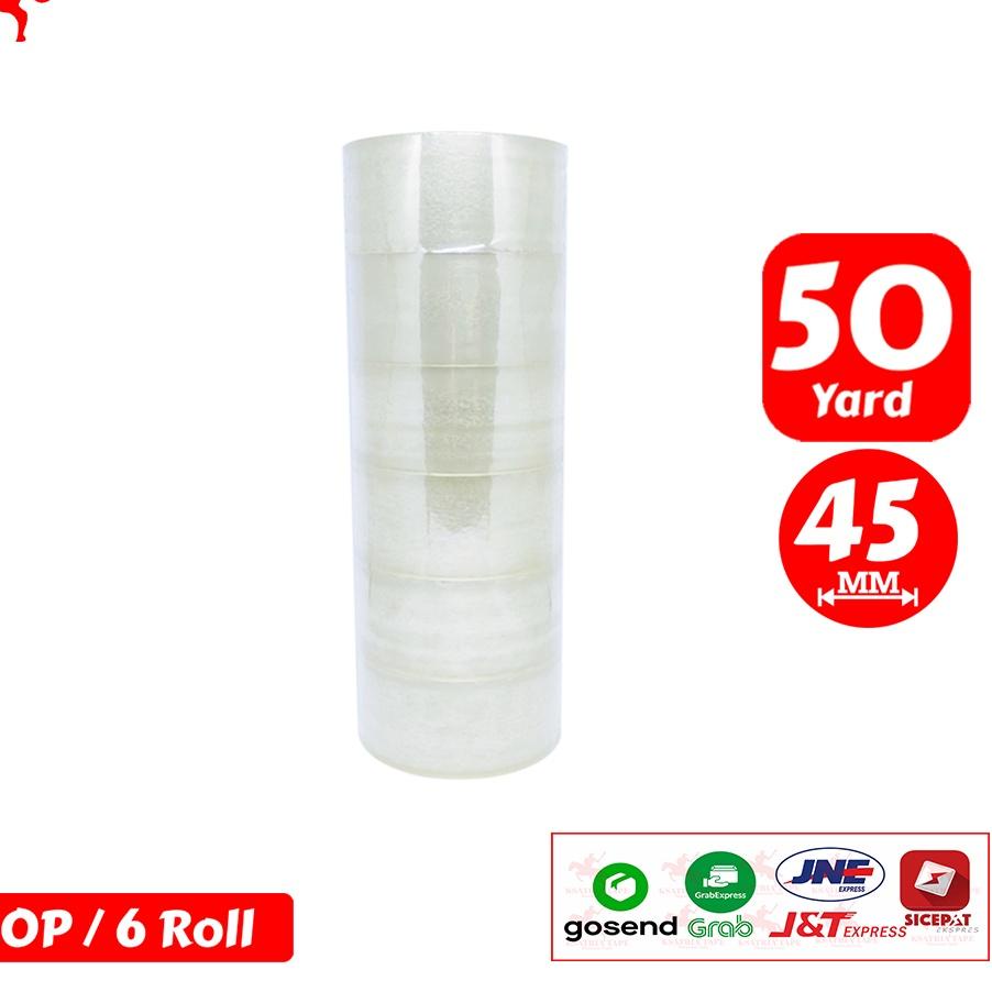 

✦✧✦ Lakban OPP Tape / Lakban Bening KSATRIA Tape 50 Yard (1 Slop)