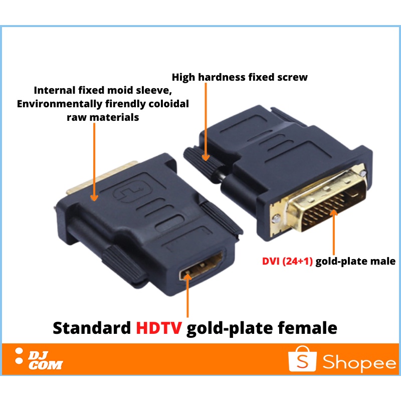 Adapter Converter DVI 24+1 Male to HDTV Female