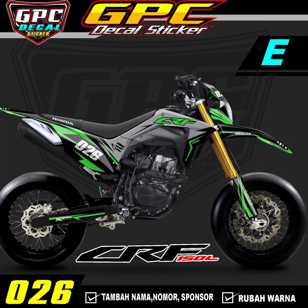 Decal Sticker CRF 150 L hologram- Fullbody-Dekal stiker CRF 150 L Trail stiker Supermoto minimalis-0