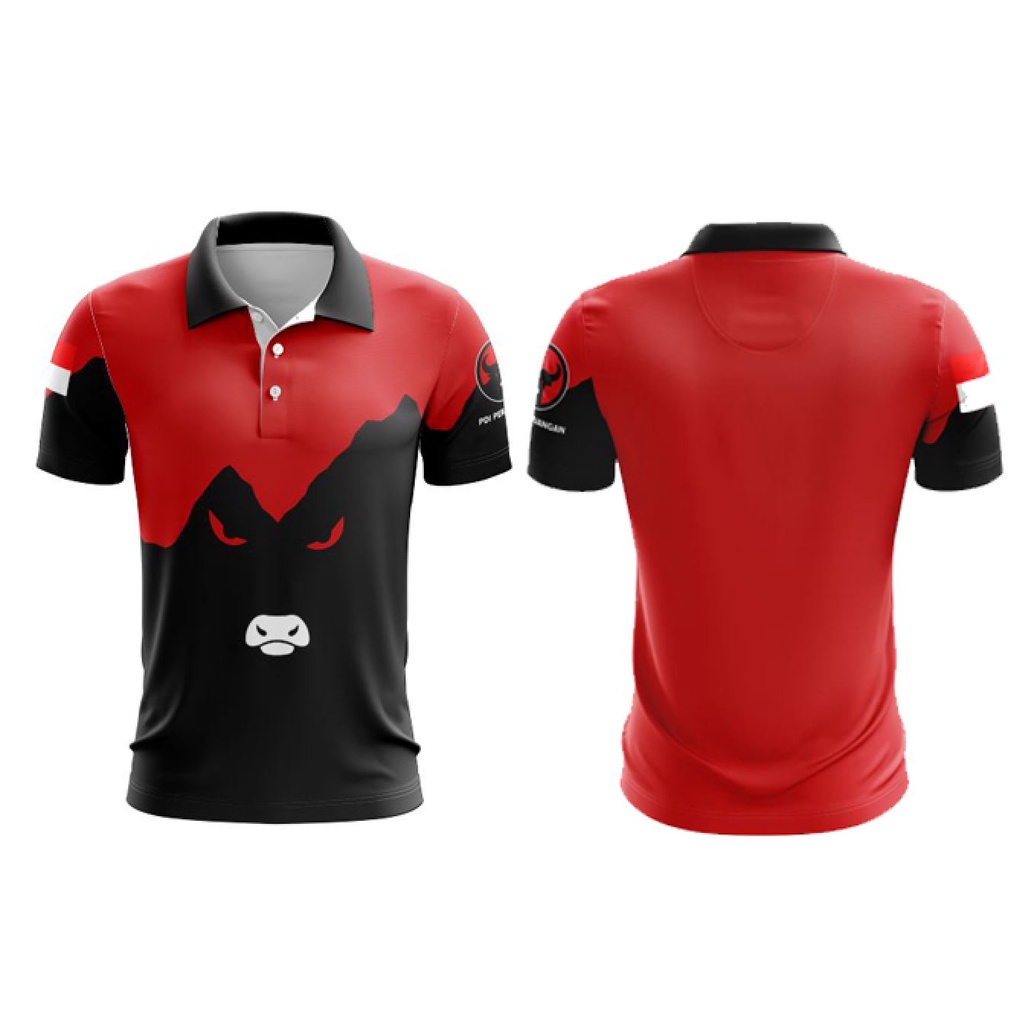 PDI PERJUANGAN / Kaos Polo Berkerah Partai PDI Perjuangan / Kaos Polo Partai Pdip / Kaos Berkerah Pd