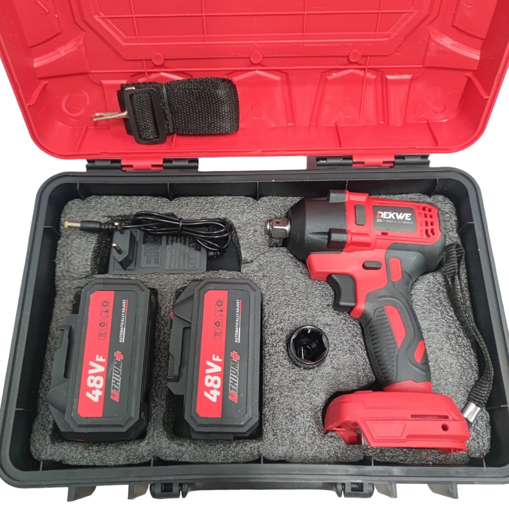 DEKWE DK3548 Impact Wrench Cordless Brushless 550n-M Baterai 48Vf