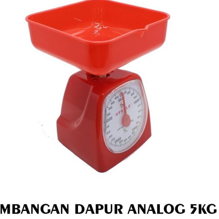 SMJ.10De22ι ▪ Timbangan Tepung 5Kg / Timbangan Jarum 5kg / Timbangan Manual / Kue 5 kg  STEELE KITCH