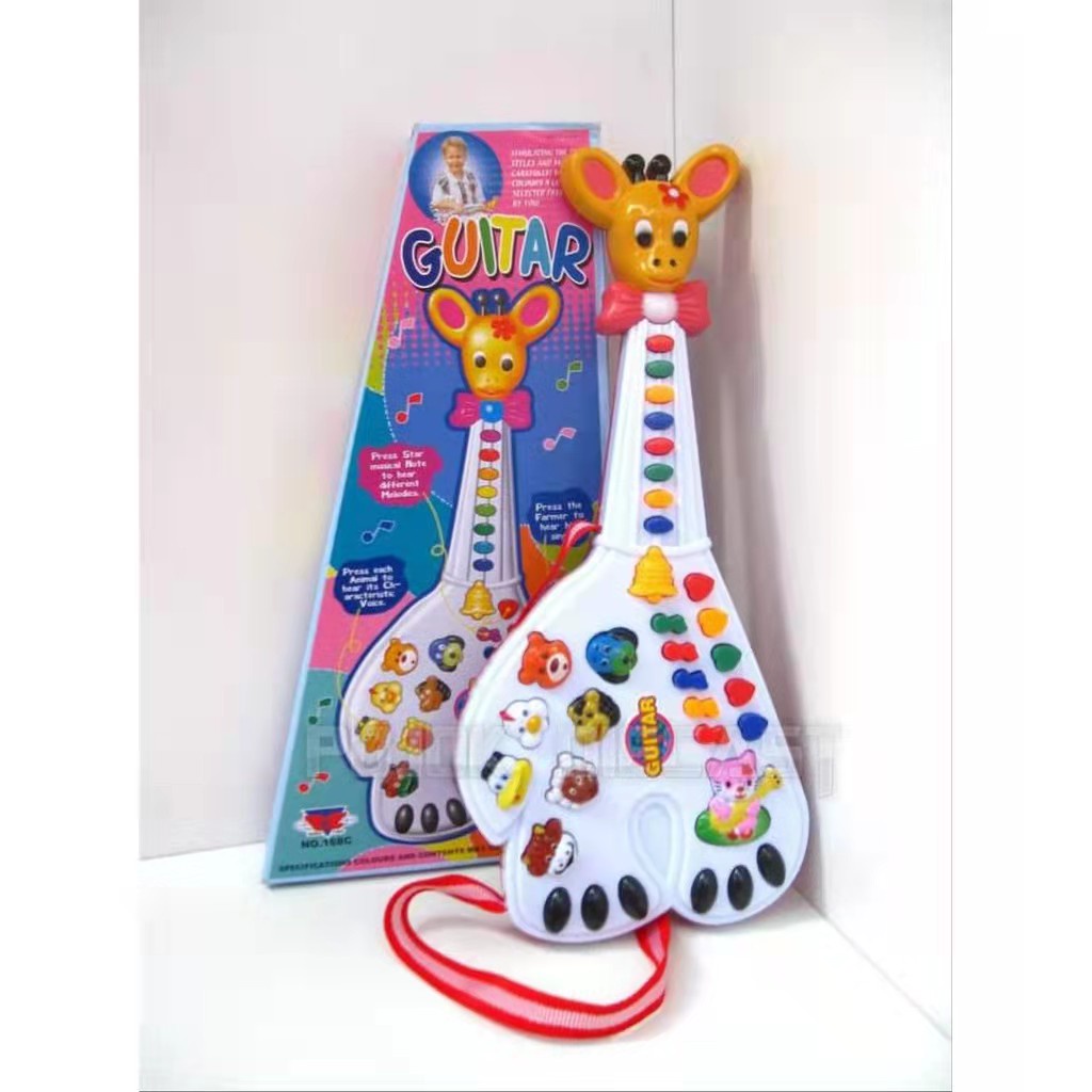 Mainan Anak Gitar Model Jerapah/Gitar Animal Lucu Mainan Edukasi Anak