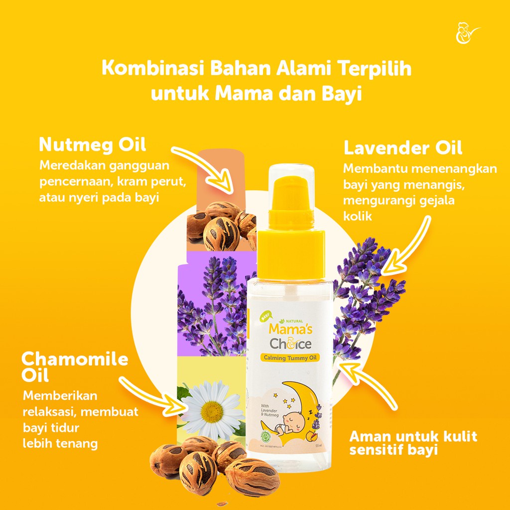 PMS281 MAMAS CHOICE BABY CALMING TUMMY OIL MINYAK TELON BAYI 55ML