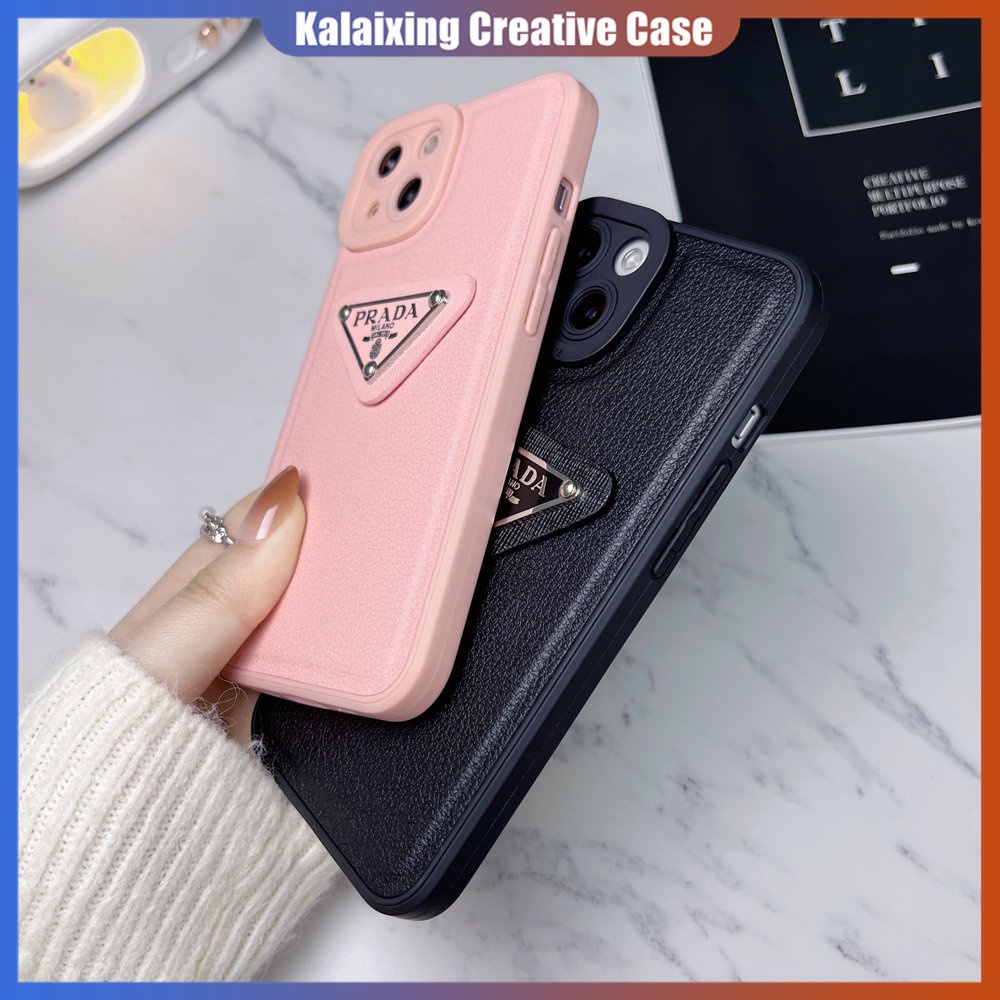 Casing Kulit Prada Mewah Untuk iPhone 14 Pro Max14Plus 13ProMax 12promax 11Pro X Xr Xs Max Case Hard Back Cover