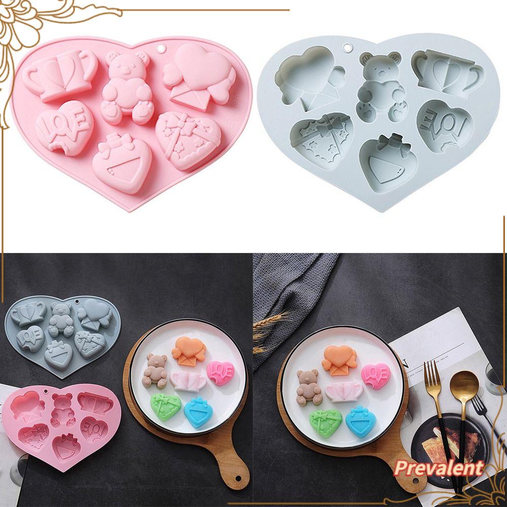 Preva Hari Valentine Dekorasi Liburan Dasi Kupu Cinta Hati Loyang Cetakan Kue Coklat Cetakan Silikon