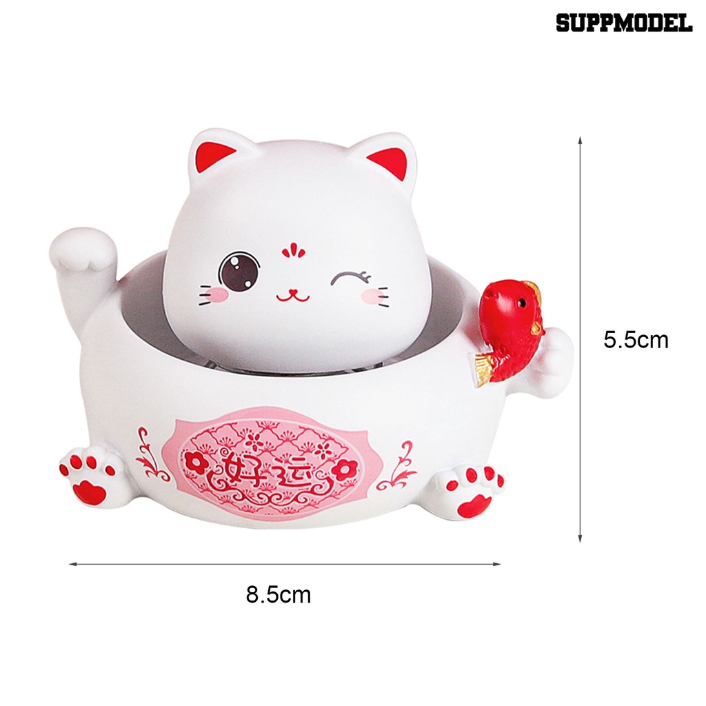 [Dekorasi] Desain Kucing Keberuntungan Kepala Ayun Model Pajangan Rumah Mobil Kantor Desktop Decor Boneka