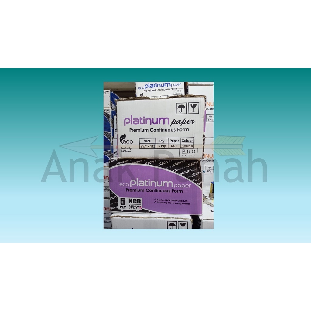 

Continuous Form Uk. 9.5" x 11"/2, 5 Ply NCR Bagi 2 Merk Platinum