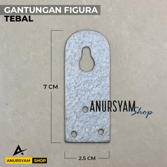 Gantungan Figura Besar Tebal / Gantungan Papan Tulis Plat Besi