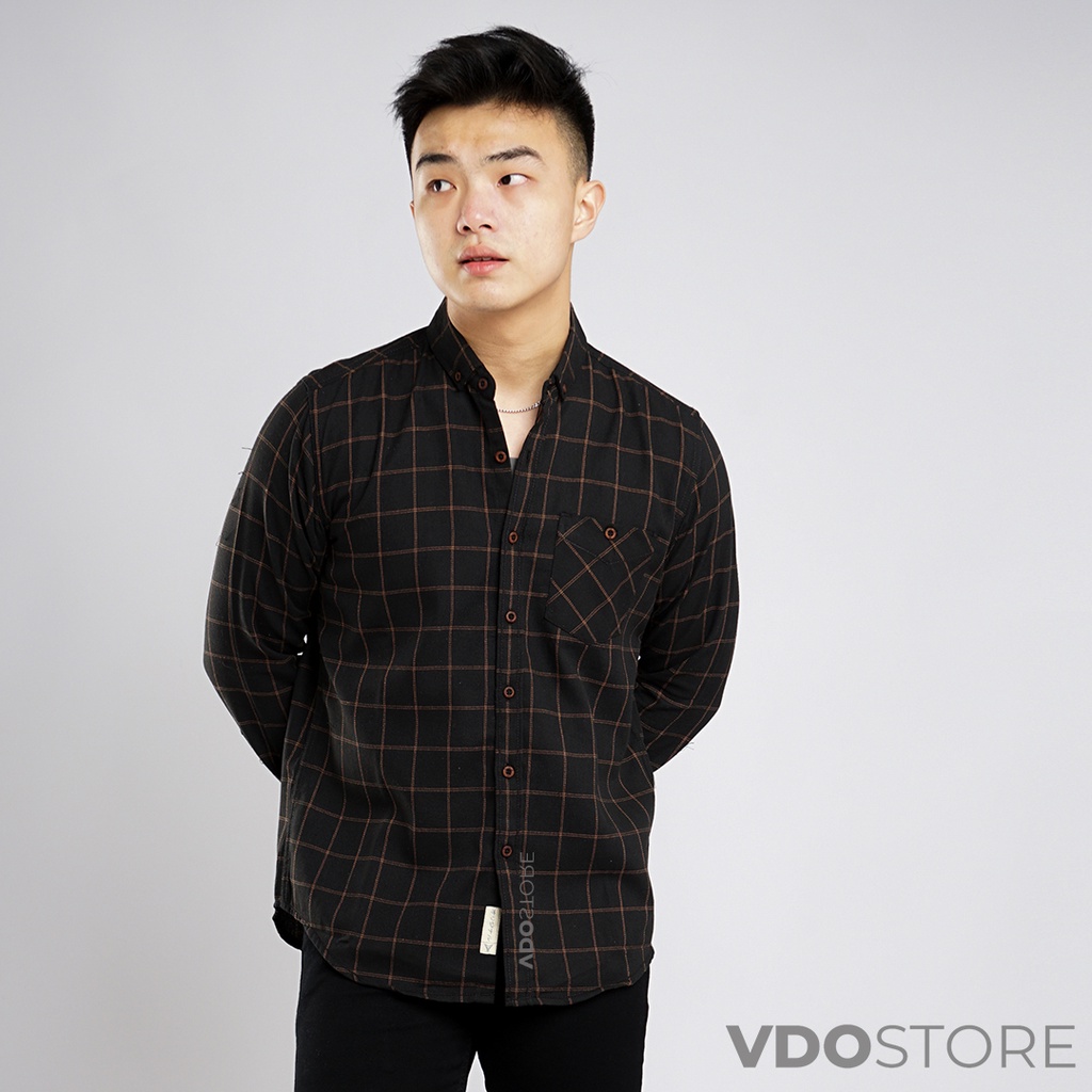 KEMEJA FLANEL PRIA 30 BLACK GOLDIE - M L XL - KEMEJA LENGAN PANJANG VDOSTORE DEWASA BAJU FLANNEL TANGAN PANJANG HITAM NAVY ABU MOTIF KEMEJA COWOK MURAH DEWASA SANTAI TEBAL KUALITAS IMPORT BAJU CATUR PANEL FANEL