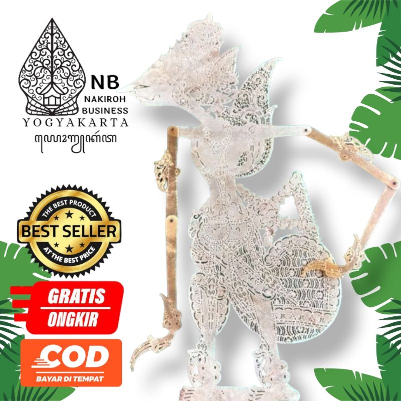 NAKIROHBUSINESS Wayang Kulit Sapi ASLI Kresna Gebingan Putihan Ukuran Standar Dalang
