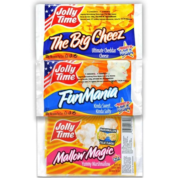 

Paket Hang Out (1Tbc, 1Fm, 1Mm) - Jolly Time Microwave Popcorn