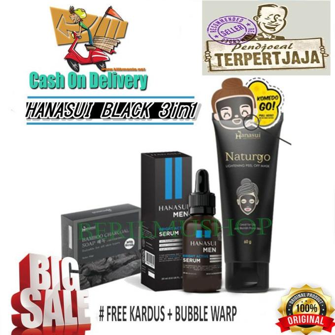 Hanasui Black Series Hanasui Masker Serum Sabun Wajah Pria Bright