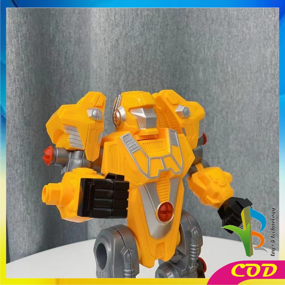 RB-M214 Mainan Robot Anak Laki Laki Robot Deformation 2IN1 DIY Puzzle Toys Mainan Bongkar Pasang Dengan Obeng Listrik / Mainan Mobil Mobilan