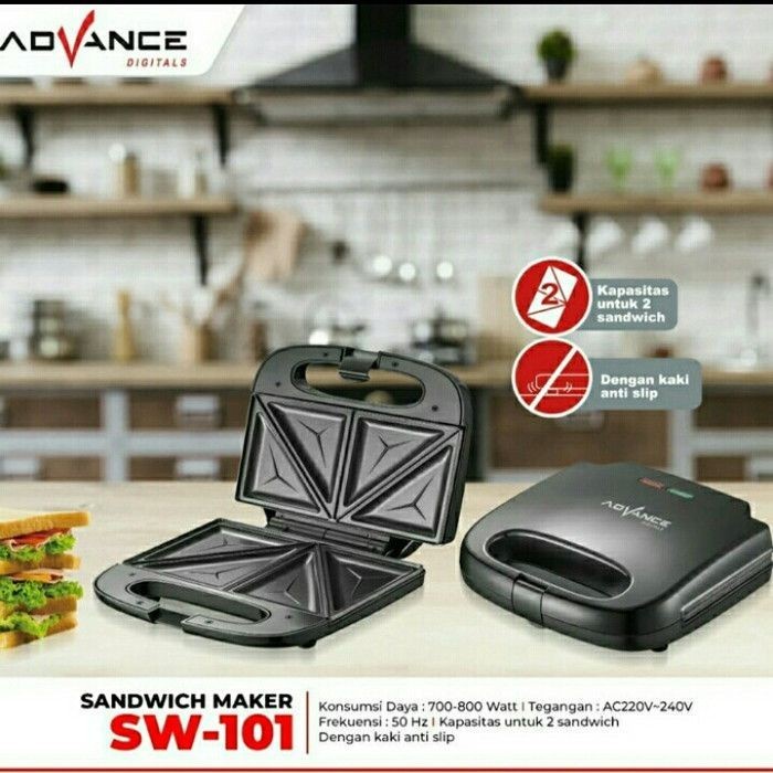 ADVANCE SW101 / SW-101 Pembuat Sandwich Toaster Maker 2 Lapis