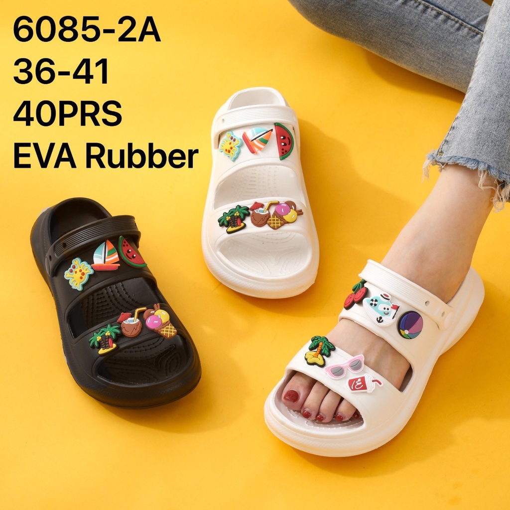 Sandal BALANCE 6085 Wedges Slop Wanita Korean Style Fashion Sendal Slide Selop Cewek Perempuan