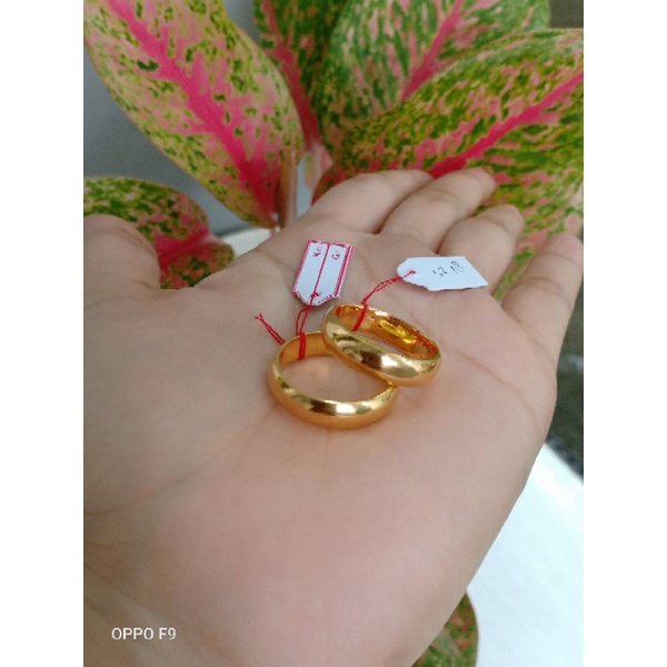 cincin kawin perak asli 925 di lapisi emas 22karat