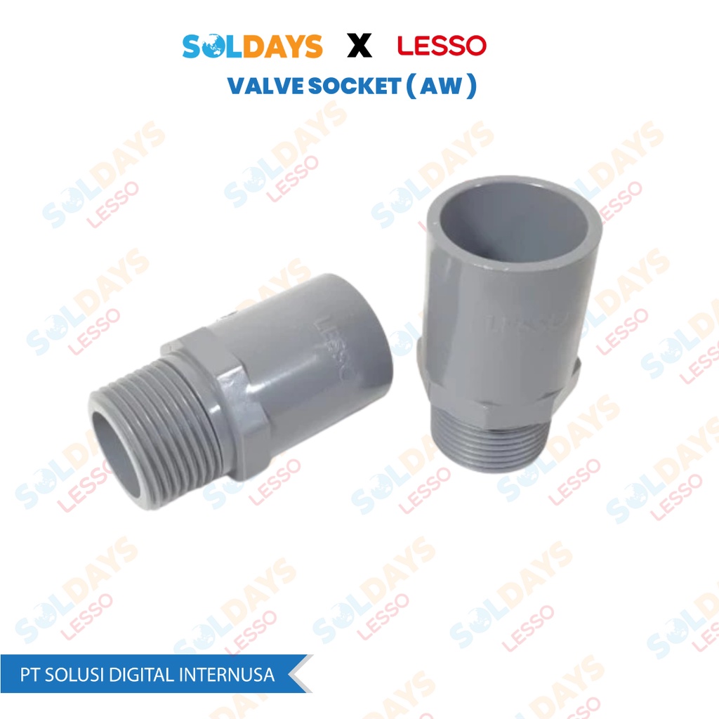 Lesso Valve Socket 2 inch / Valve Socket 2&quot;/ Sok Drat Luar PVC