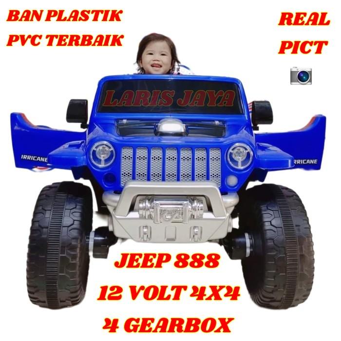 Mobilan Aki Jeep 4X4 Aki 12 Volt Mobil Aki Anak Jeep 888 Jumbo Original