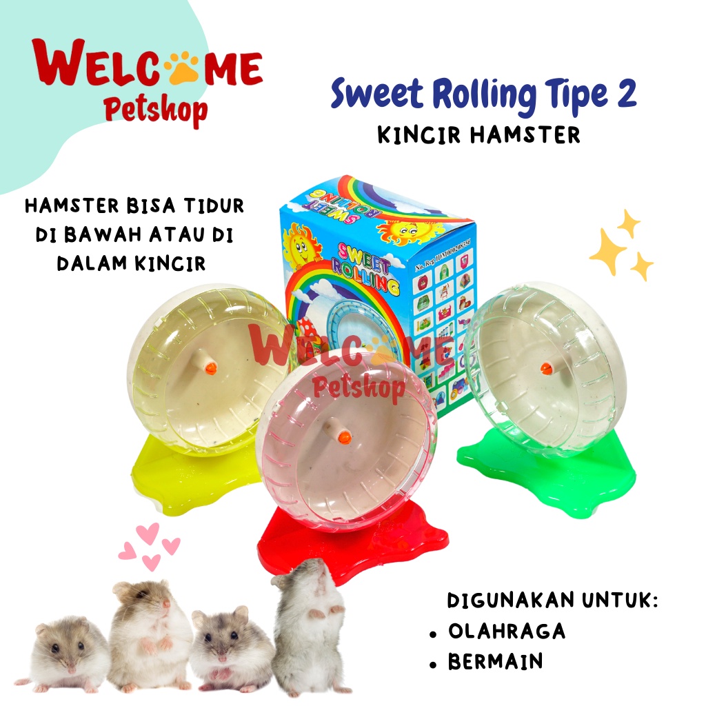 Kincir Sweet Rolling No.2 / Mainan Hamster / Kincir Hamster