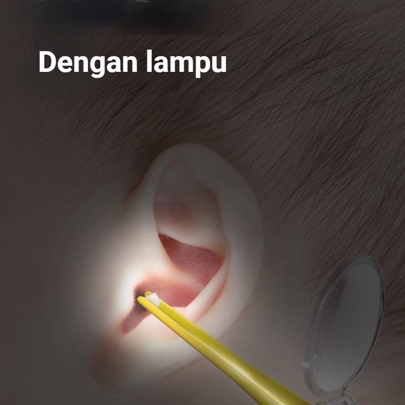 【Debora Mall】DEBO Pembersih Telinga Korek Kuping LED Lampu Anak Bayi Dewasa Stainless Set 4 Pcs