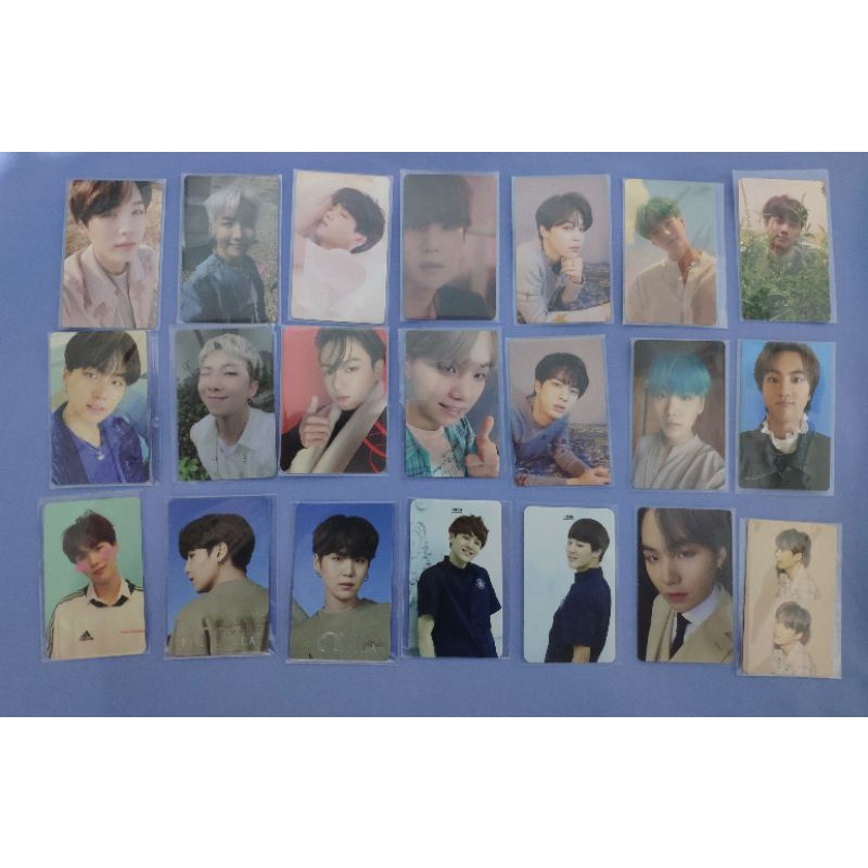 pc photocard bts PC official jin her o, orul jimin, fila suga, LD luckydraw jhope, dicon jungkook jk