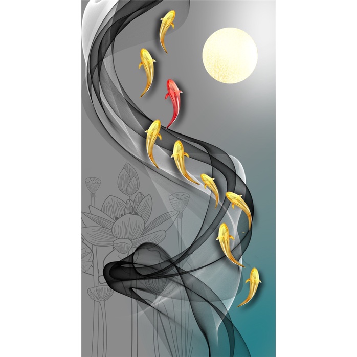 Lukisan ikan fish lukisan porcelain 5d lukisan diamond lukisan 5D