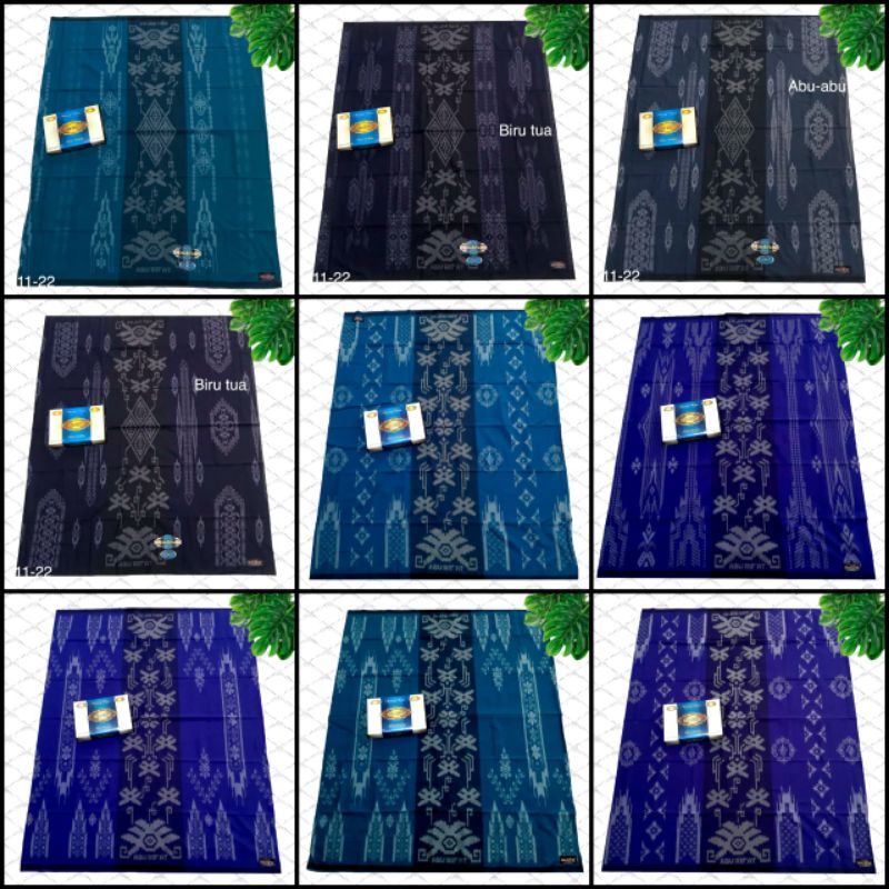 Sarung Abu Rif'at Kembang Biru Motif BHS