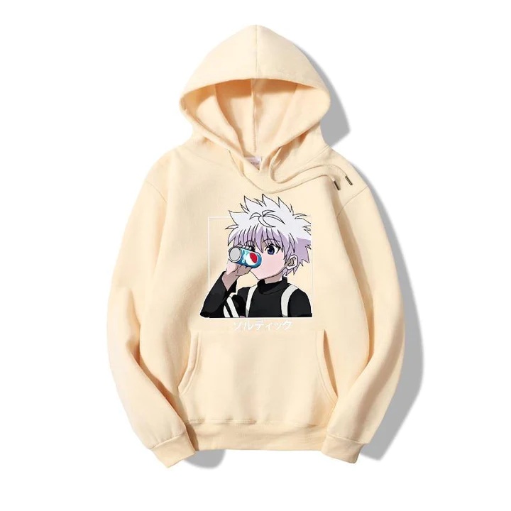 X HUNTER  Killua Zoldyk Jumper Hoodie II  Sweater Hoodie Trendy II Sweter Oblong Topi Sz M - XL ( Pria &amp; Wanita / Anak &amp; Dewasa )