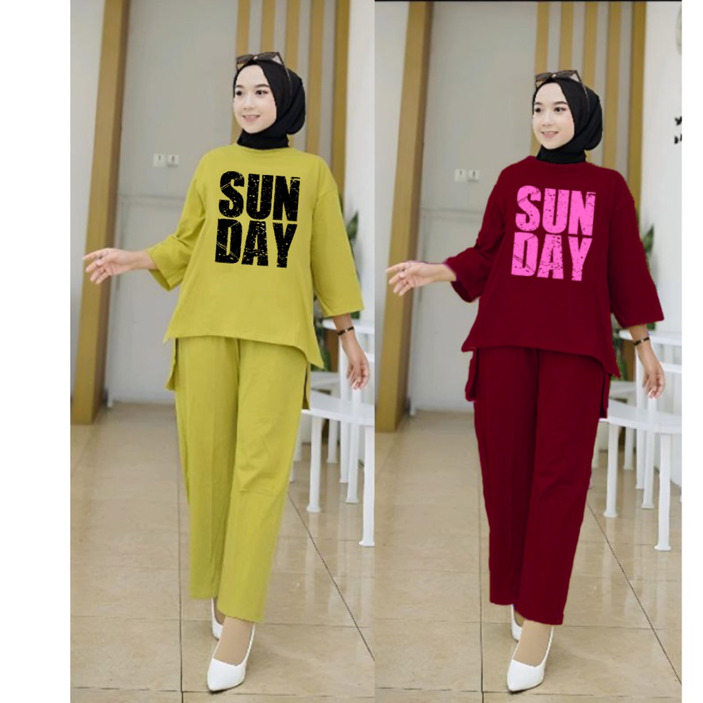 Setelan Tunik Muslim SUNDAY/ Blouse Wanita