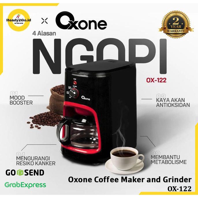 CJ OXONE COFFE MAKER & GRINDER OX-122 | Penggiling / mesin Kopi OX122