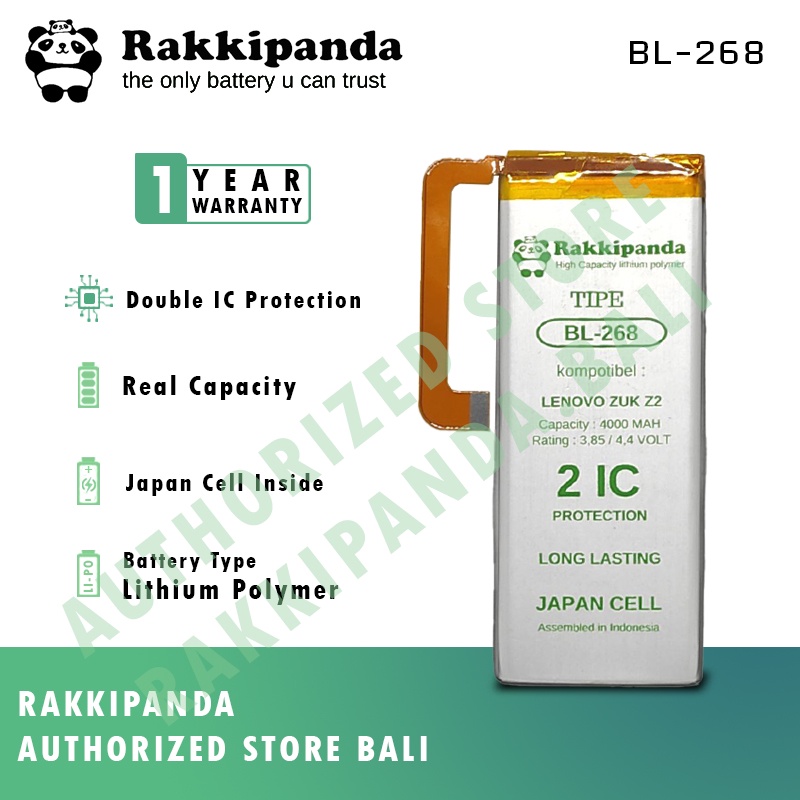 Baterai HP RakkiPanda Batre BL268 Lenovo Zuk Z2 Battery Bergaransi