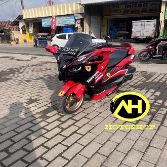 AKSESORIS MOTOR NMAX OLD NMAX 2021 PAKET FULLBODY NEW YAMAHA NMAX PREDATOR PERPADUAN WARNA MERAH DAN