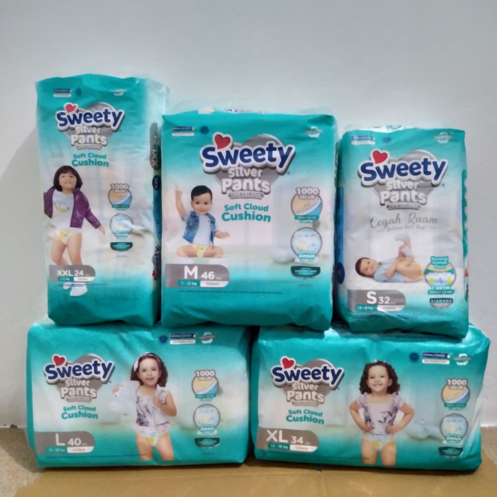 Jual Sweety Silver Pants S32/M46/L40/XL34/XXL24 Shopee Indonesia