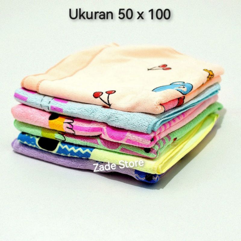 Handuk Mandi Bayi Handuk Lembut 3D Telinga Baby Towel Microfiber 50 x 100 - Zade Store