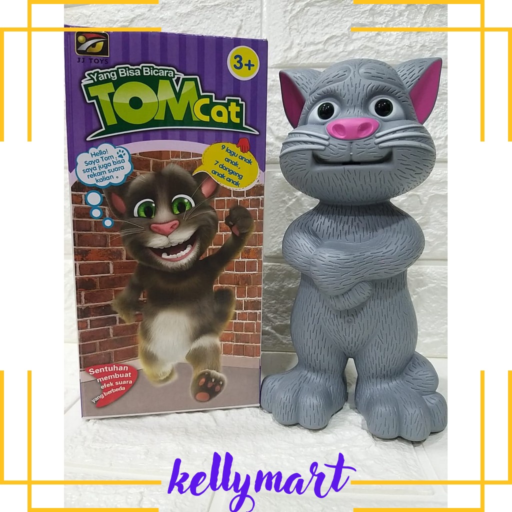 MAINAN ANAK TALKING TOM CAT SINGING TOM CAT MEDIUM BAHASA INDONESIA BERNYANYI CERITA DONGENG REKAM SUARA SENSOR SENTUH