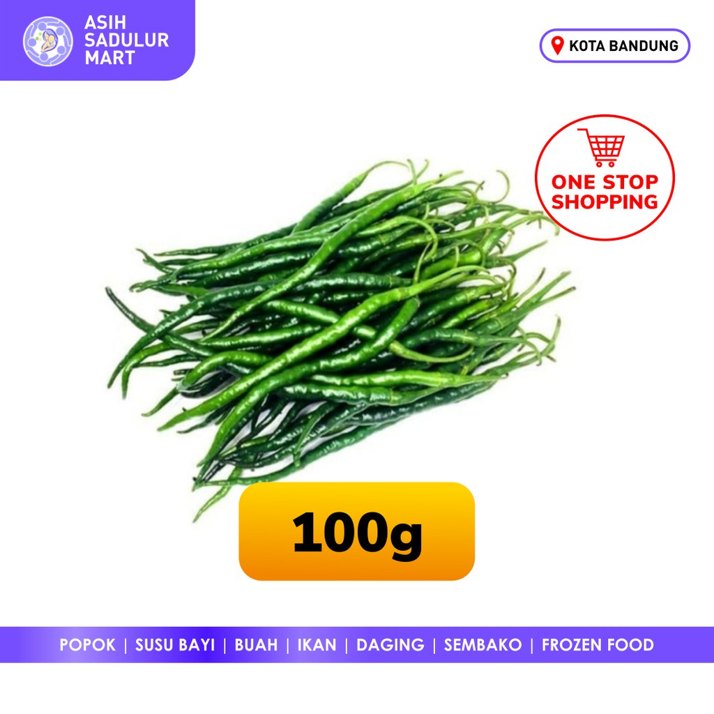 Cabe Keriting Ijo 100gr bumbu dapur