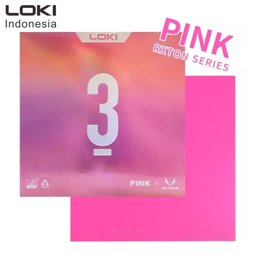 LOKI RXTON 3 MAX Rubber Pingpong - Table Tennis - Pink