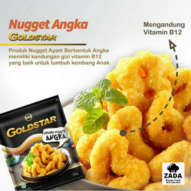 GoldStar Chicken Nugget Angka 500 Gr