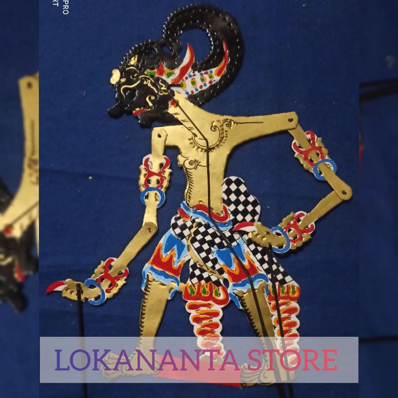 Wayang kulit kertas mainan Bima Werkudara wrekudara jagal abilawa Bratasena