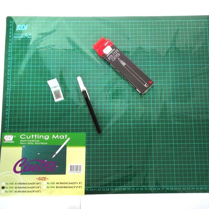 

Terlaris Paket SDI Cutting Mat A2 + Pen Cutter 0491 Termurah