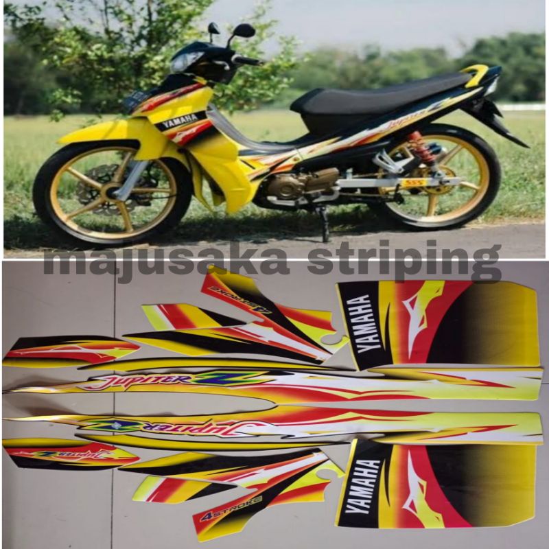 striping / stiker Jupiter z 2004 kuning hitam