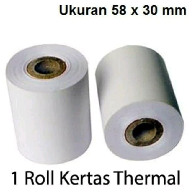 

[KODE PRODUK MM0YL4053] KERTAS STRUK THERMAL 58x30mm - EDC / Kertas Printer Bluetooth Isi 10 - SEPACK - CORELESS