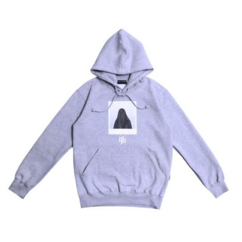 HUSTED LIZED GREY HOODIE