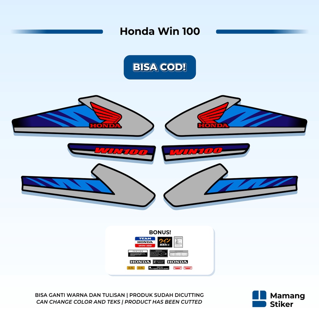 Striping Honda Win 100 Original (28) Variasi Traill Treill Trill Japan Jepang Custom Racing 1984 200