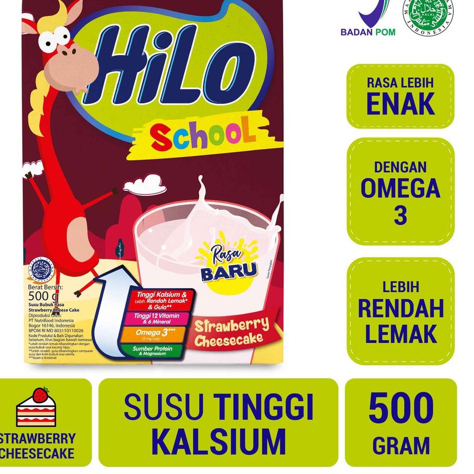 

➵Pasti Murah➵ Hilo School Susu Bubuk Strawberry Cheesecake 500gr 76 ≛