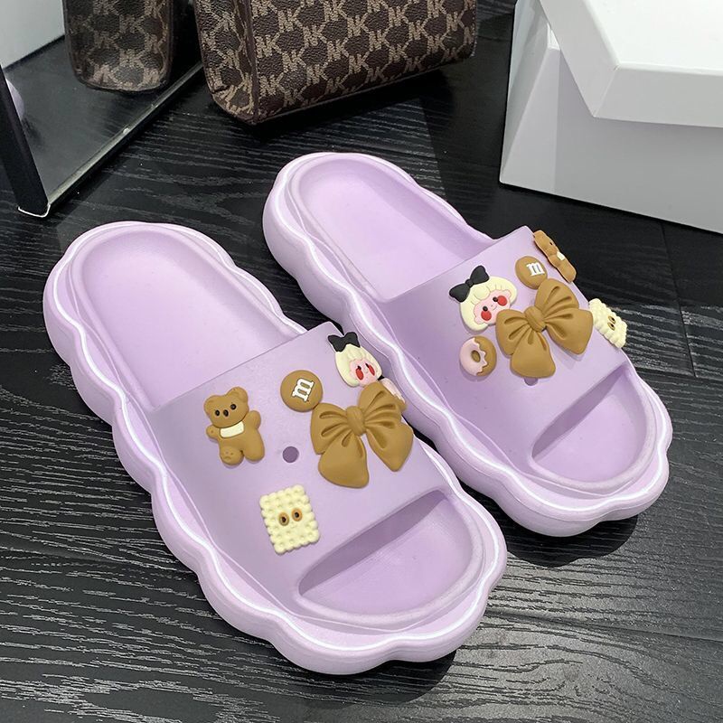 CUCI GUDANG SHOEGALERRY TG0881 Sandal Wanita Import Slip On Bear Awan